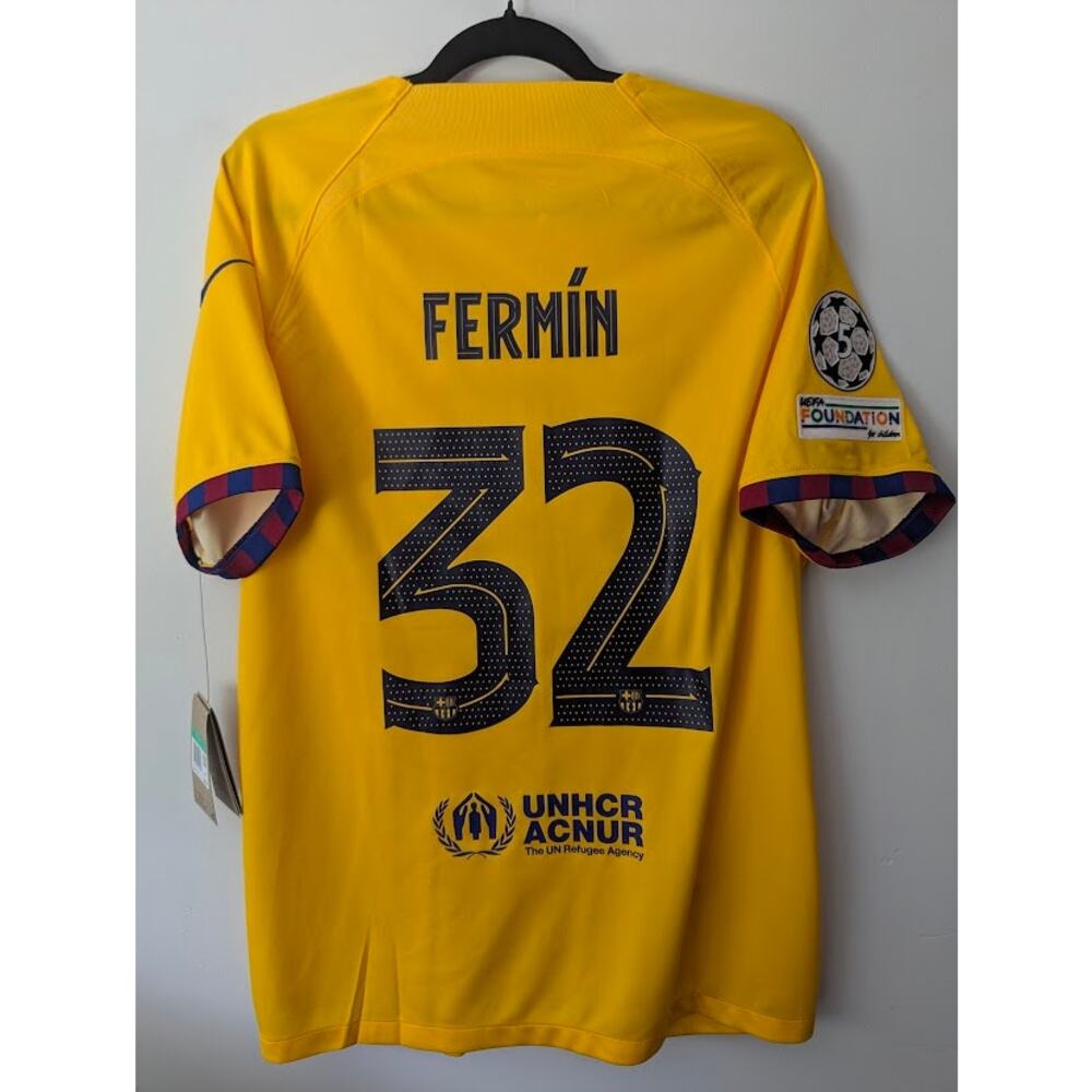 Barcelona 2023-24 Fermin Lopez Jersey XL UCL NWT Shirt